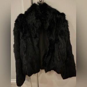 REAL RABBIT STUNNING FUR COAT! NEVER WORN!
